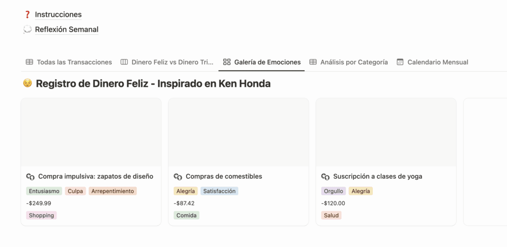 Recursos: Ritual del Dinero Feliz - Notion Template